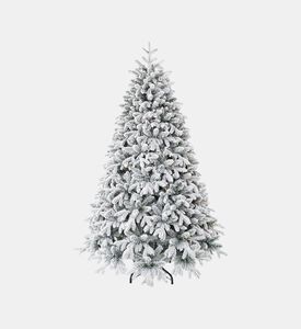 Home Deco and More Pre-lit Snowy Flocked Tree, White, 240-cm, Packshot View