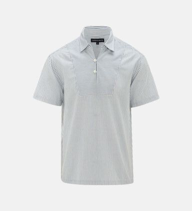 Short-sleeve Stripe Pattern Shirt