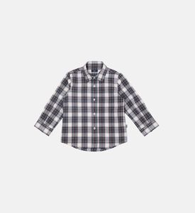 Kids Plaid Check-pattern Shirt