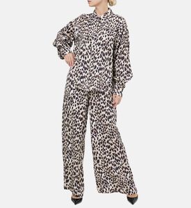 قميص فيسكوز على شكل قلب النمر