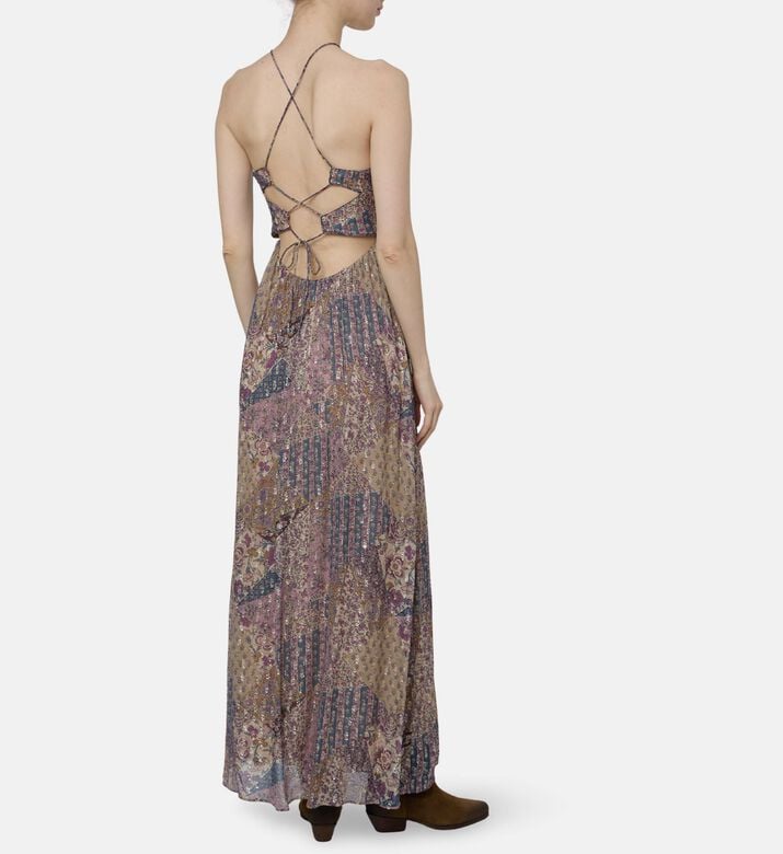 Ba and Sh Printed Strappy Maxi Dress, Model View