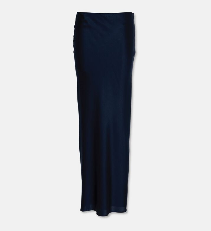 Cult Gaia Silk Flared Maxi Skirt, Dark-blue, S, Packshot View