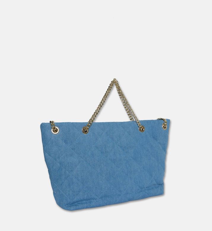 Weill Quilted Denim Chain Shoulder Bag, Packshot View