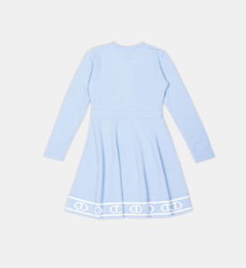 Knit Logo Hem Flared Dress Knit Logo Hem Flared Dress