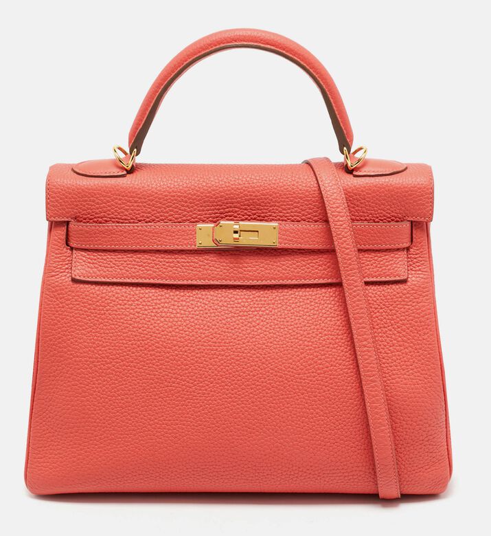 Hermes Preowned Hermes Kelly Leather Retourne Togo Top Handle Bag, Packshot View