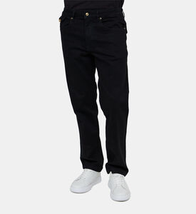 بنطال جينز قطني عالي الخصر