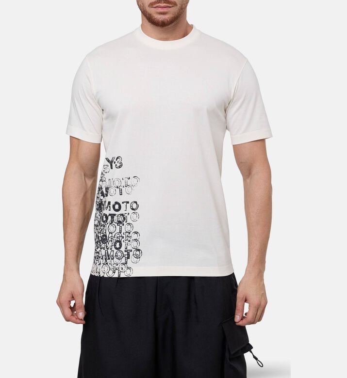 Y-3 Logo-print Crewneck T-shirt, Model View