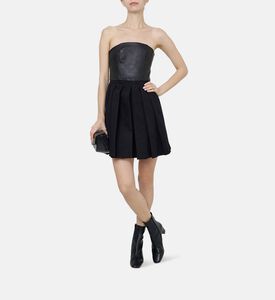 فستان بطيات بدون أكمام