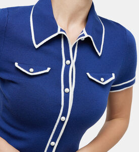 Marlena Button-up Fitted Polo Marlena Button-up Fitted Polo