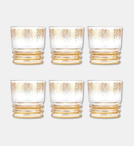 Silsal Cups Glass S6 Tamrah Gold, Packshot View