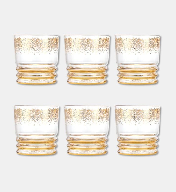 Silsal Cups Glass S6 Tamrah Gold, Packshot View