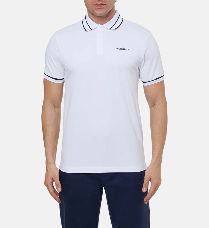 Hackett London Polo Hs, White, M, Model View