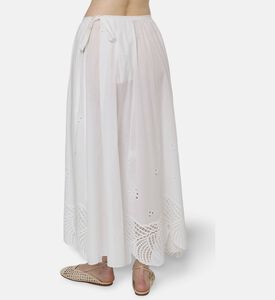 Beatrice B Cotton Embroidered Maxi Skirt, Model View