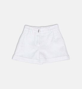 شورت تويل بحافة ملفوفة