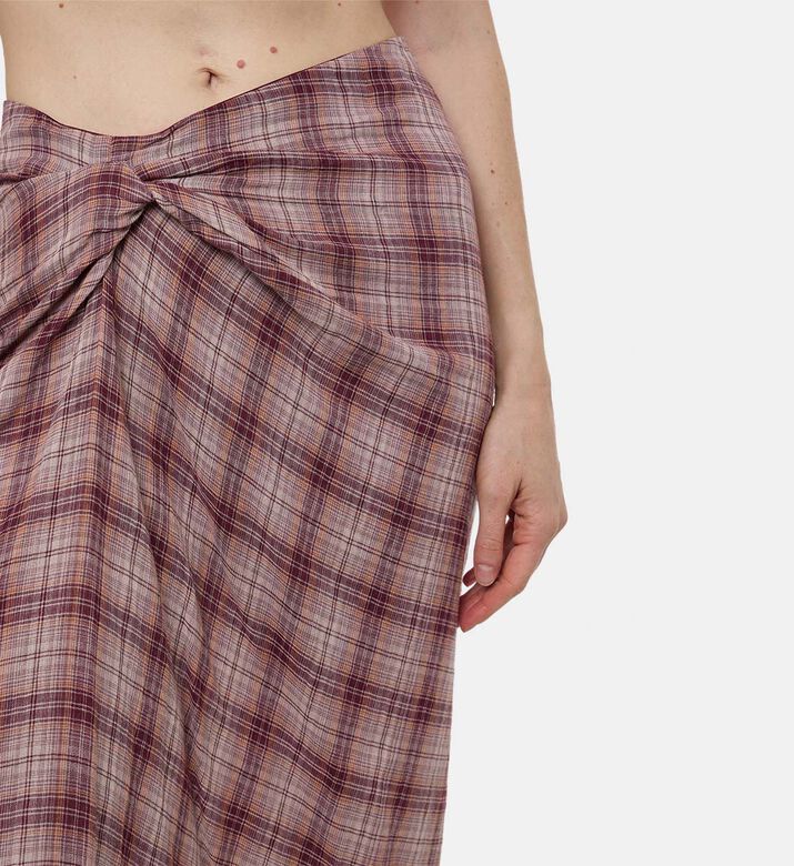 Isabel Marant Plaid-print Flared Skirt, Model View