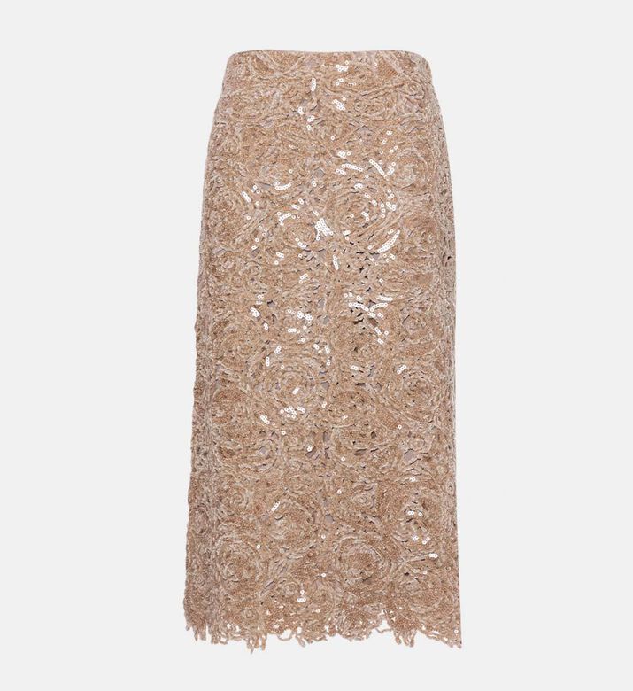 Edward Achour Paris Sequin-embellished Midi Skirt, Packshot View