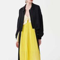 Georgette Back Lace Bomber Jacket