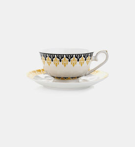 Safra Printed Tea Cup Saucer Set 220 Ml