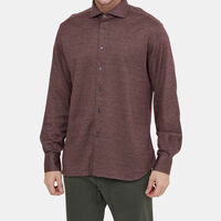 Virgin Wool Button-down Shirt