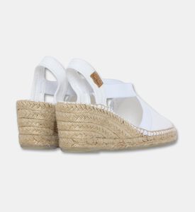Toni Pons Ter Linen Mid-wedge Espadrille, White, Eu-40, Packshot View