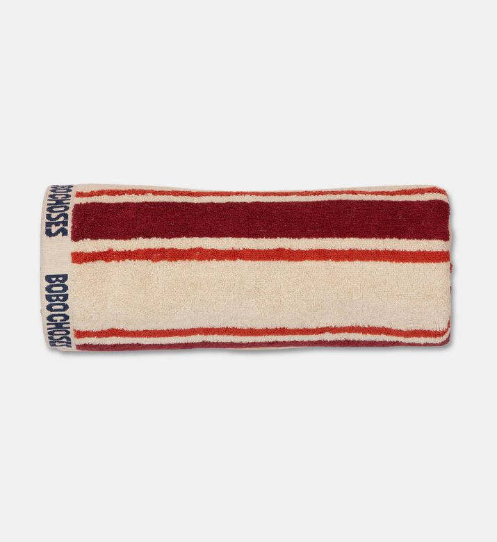 Bobo Choses Cotton Stripped Logo Towel, Packshot View