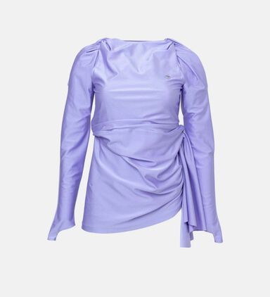 Draped Cut Out Tie Wait Dress