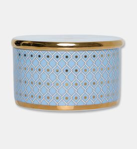 Imperial Gold-toned Trim Red Lattice Jewelry Box, Blue, Packshot View