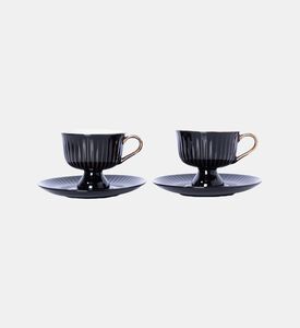 French 6-piece Coffee Cup Saucer Set
