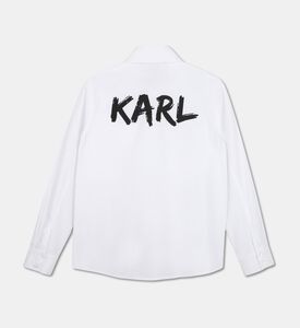 Karl Lagerfeld Logo Detail Cotton Shirt, Packshot View