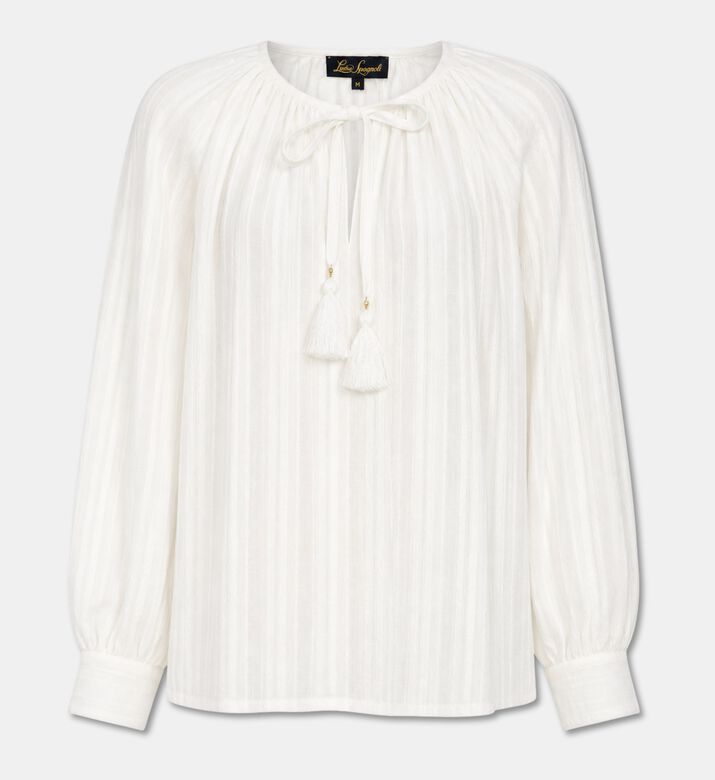 Luisa Spagnoli V-neck Long-sleeve Blouse, Packshot View
