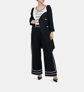 معطف بصفي أزرار لؤلؤية