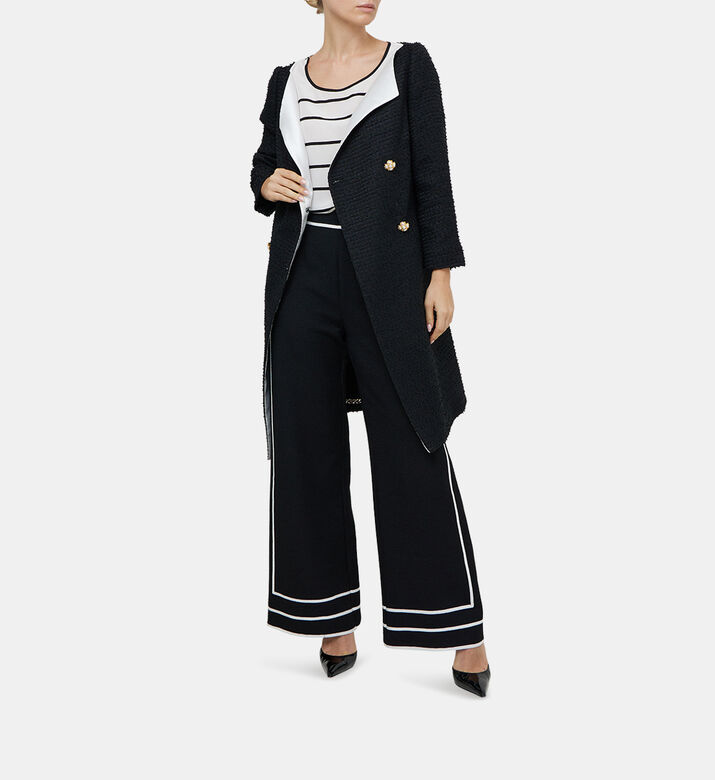 Double-breasted Pearl Button Coat