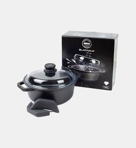 Risoli Glass Lid Handled Saucepot, Packshot View