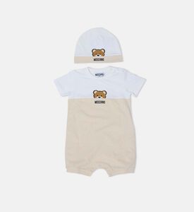 طقم رومبير وقبعة صغيرة بطبعة دب تيدي