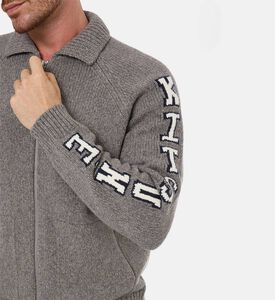 Maison Kitsune Knit Zip-fastening Long-sleeve Jacket, Model View