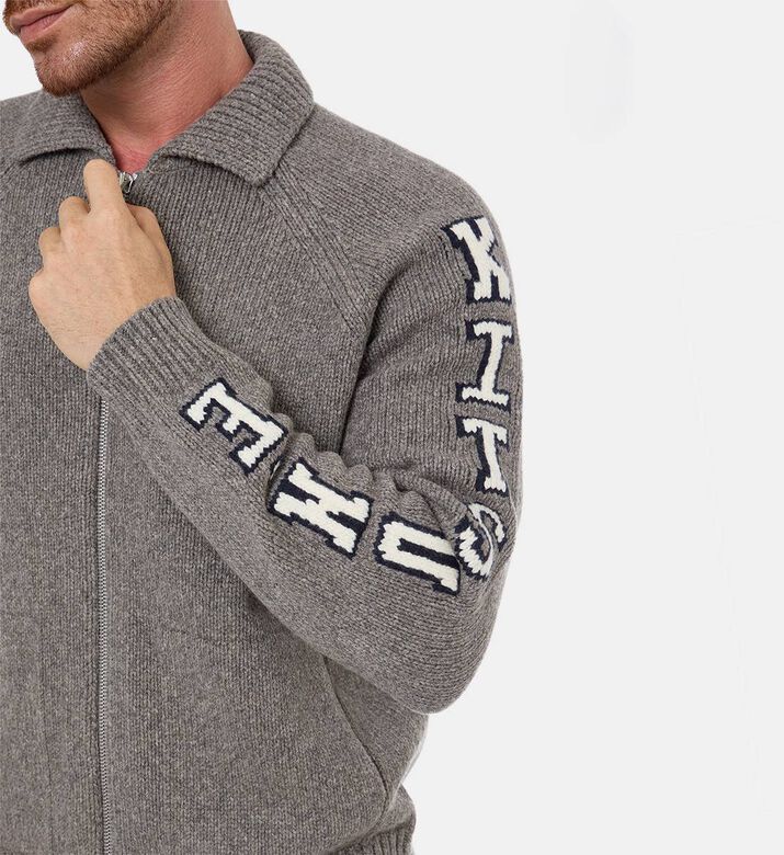 Maison Kitsune Knit Zip-fastening Long-sleeve Jacket, Model View