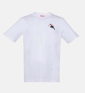 Diesel Graphic-print Crewneck T-shirt, White, M, Packshot View