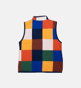 Bobo Choses Multi-colored Checkered Snap Buttons Padded Vest, Packshot View