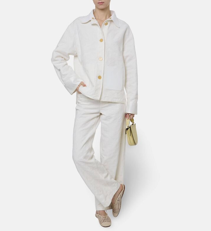 Forte-Forte Cotton Jacquard 5-pockets Style Pants, Model View