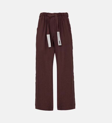 Linen Wrinkled Wide-leg Pants