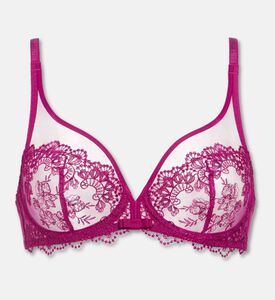 Simone Perele Plunging Underwired Bra, Pink, 100, D, Packshot View