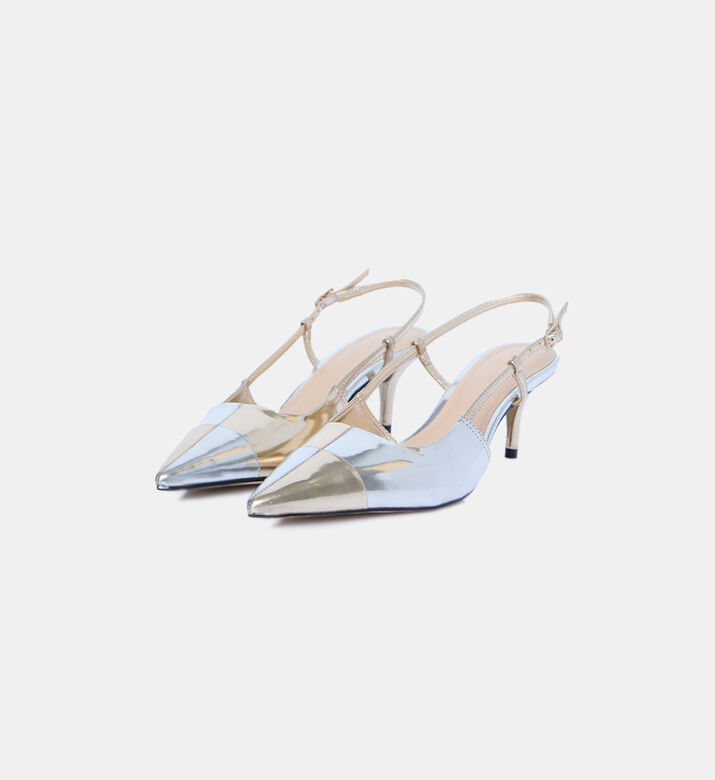 Metallic Slingback Pumps