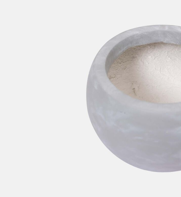 Home Deco and More Fiber Clay Textured Planter, Light-grey, 20-cm, Packshot View