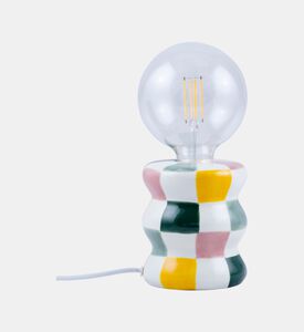 مصباح سيراميك بنقشة مربعة