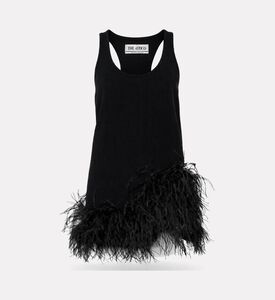 The Attico Feather Hem Sleeveless Mini Dress, Packshot View