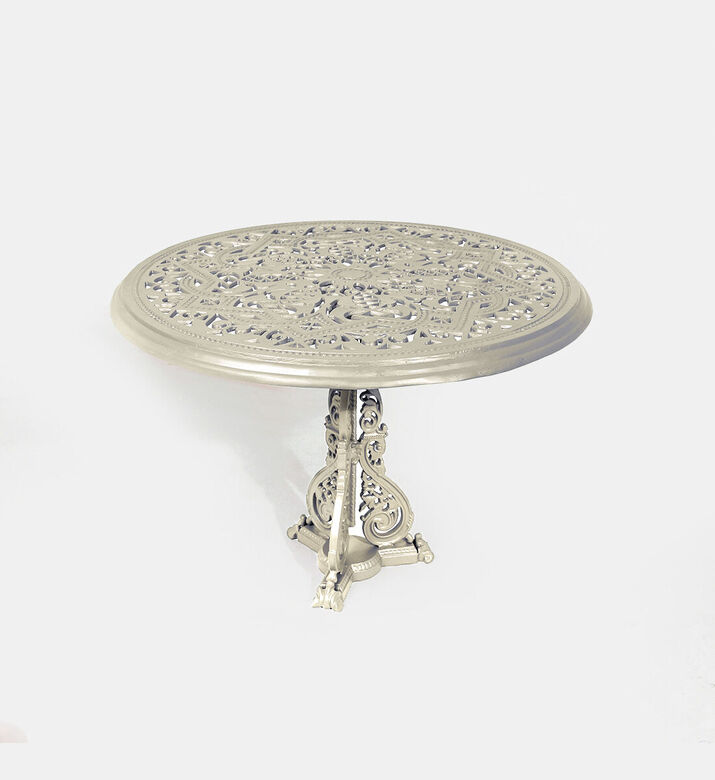 Home Deco and More Antoinette Dining Table With 4 Chairs Off White 100 Cm, Packshot View