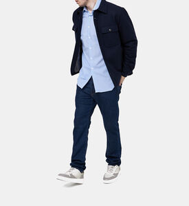 قميص قطن مخطط بصف أزرار