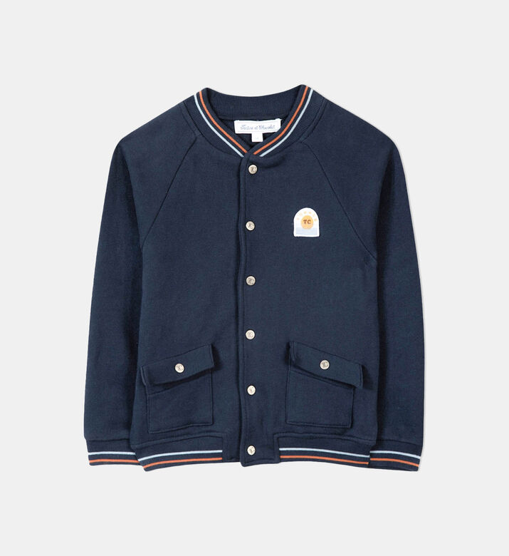 Boy Teddy-cut Fleece Cardigan