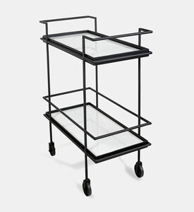 Home Deco and More Jitsu Wheeled Iron Marble Bar Trolley, Packshot View Home Deco and More Jitsu Wheeled Iron Marble Bar Trolley, Packshot View