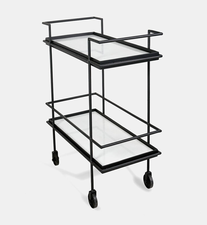 Home Deco and More Jitsu Wheeled Iron Marble Bar Trolley, Packshot View Home Deco and More Jitsu Wheeled Iron Marble Bar Trolley, Packshot View
